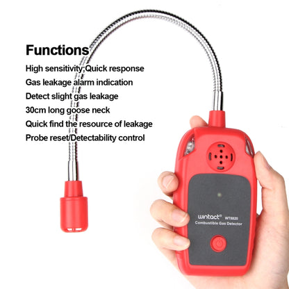WINTACT WT8820 เครื่องตรวจจับสัญญาณเตือนแก๊สสำหรับบ้านก๊าซรั่วเล็กน้อยไวไฟเครื่องตรวจจับก๊าซธรรมชาติรั่ว Monitor เครื่องวิเคราะห์ก๊าซ, WT8820