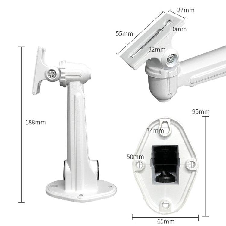 กล้องวงจรปิด Wall Mount Stand อลูมิเนียมโลหะเงินวงเล็บในร่มกลางแจ้งสำหรับ Bullet กล้อง IP กล้องอุปกรณ์เสริม
