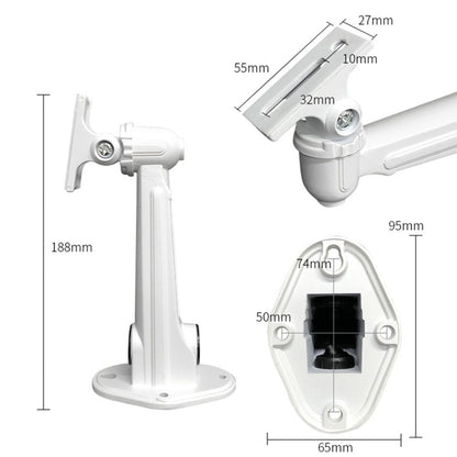 กล้องวงจรปิด Wall Mount Stand อลูมิเนียมโลหะเงินวงเล็บในร่มกลางแจ้งสำหรับ Bullet กล้อง IP กล้องอุปกรณ์เสริม