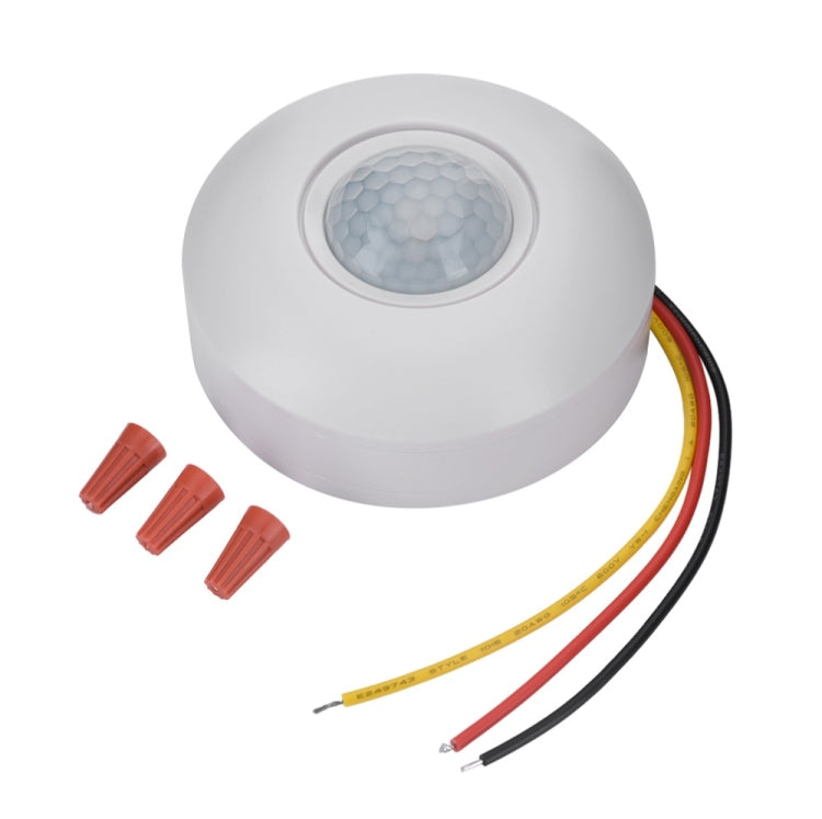 สวิตช์เซ็นเซอร์ตรวจจับความเคลื่อนไหวอินฟราเรด PIR 12V พร้อมเซ็นเซอร์ตรวจจับ 360 องศาล่าช้าสำหรับไฟเพดาน LED