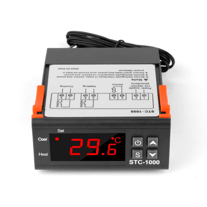 STC-1000 220V ดิจิตอลคอนโทรลเลอร์อุณหภูมิ LED อุณหภูมิเทอร์โมสำหรับ Incubator รีเลย์ 10A ความร้อนและความเย็น, 220V