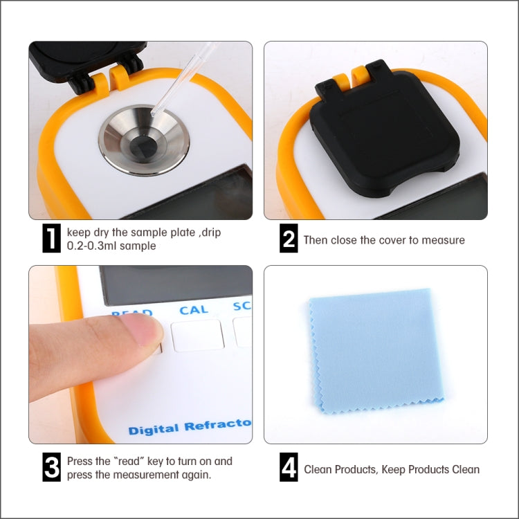 DR301 ดิจิตอลน้ำผึ้ง Refractometer วัดเนื้อหาน้ำตาลช่วง 090 Brix Refractometer Baume น้ำผึ้งน้ำความเข้มข้นเครื่องมือ, DR301