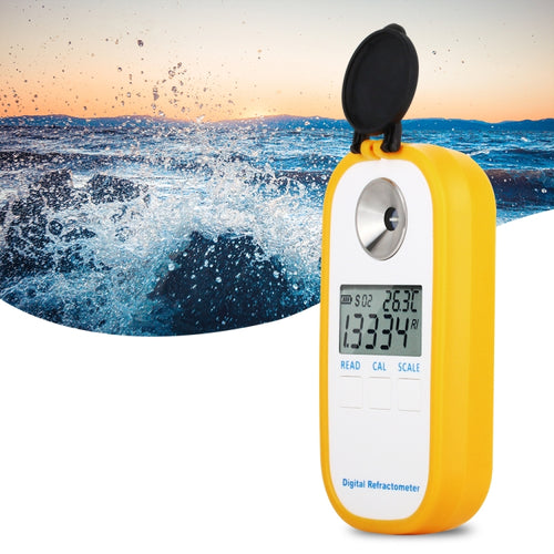 DR202 ดิจิตอลน้ำทะเล Refractometer น้ำทะเลเครื่องวัดความเค็มช่วงแรงโน้มถ่วงเฉพาะ 0-100 ‰ คลอรีน 0 ~ 57 ‰ Refractometer, DR202