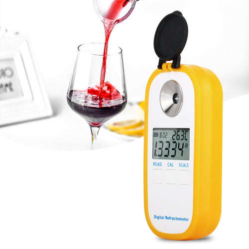 DR401 ดิจิตอลจอแสดงผล Refractometer Brix 0-50% แอลกอฮอล์ 0 ~ 22% Refractometer เบียร์ไวน์ผลไม้องุ่นน้ำตาล Saccharimeter, DR401