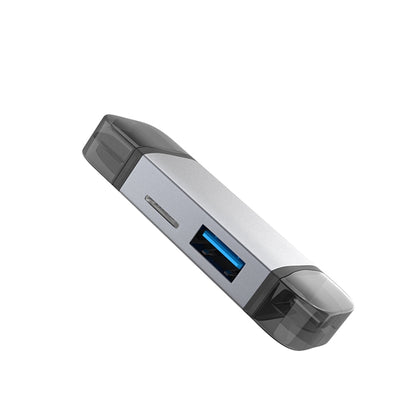 เครื่องอ่านการ์ด Type-C + USB + Micro USB OTG