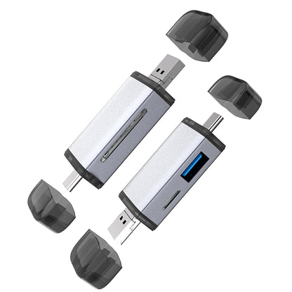 เครื่องอ่านการ์ด Type-C + USB + Micro USB OTG