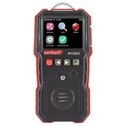 WINTACT WT8802 ไฮโดรเจนซัลไฟด์ Monitor Professional เซ็นเซอร์ก๊าซแบบชาร์จไฟได้ดิจิตอลที่มีความไวสูงเสียง-แสงการสั่นสะเทือนนาฬิกาปลุก H2S เครื่องตรวจจับ