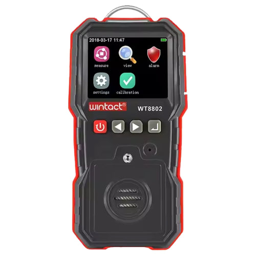 WINTACT WT8802 ไฮโดรเจนซัลไฟด์ Monitor Professional เซ็นเซอร์ก๊าซแบบชาร์จไฟได้ดิจิตอลที่มีความไวสูงเสียง-แสงการสั่นสะเทือนนาฬิกาปลุก H2S เครื่องตรวจจับ