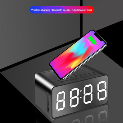 AEC BT508 ลำโพงบลูทูธชาร์จไร้สายนาฬิกาปลุก LED Power Bank ลำโพงสามในหนึ่งเดียว