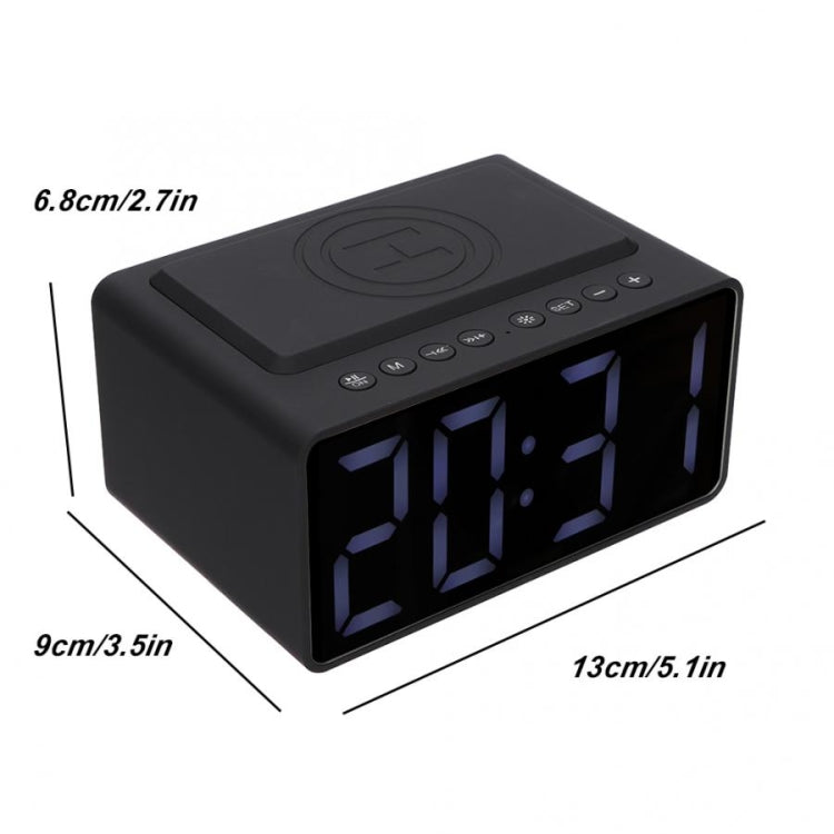 AEC BT508 ลำโพงบลูทูธชาร์จไร้สายนาฬิกาปลุก LED Power Bank ลำโพงสามในหนึ่งเดียว