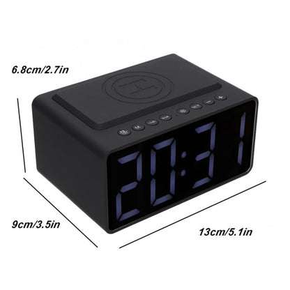AEC BT508 ลำโพงบลูทูธชาร์จไร้สายนาฬิกาปลุก LED Power Bank ลำโพงสามในหนึ่งเดียว