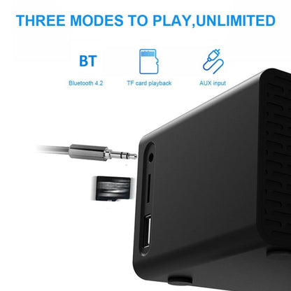 AEC BT508 ลำโพงบลูทูธชาร์จไร้สายนาฬิกาปลุก LED Power Bank ลำโพงสามในหนึ่งเดียว