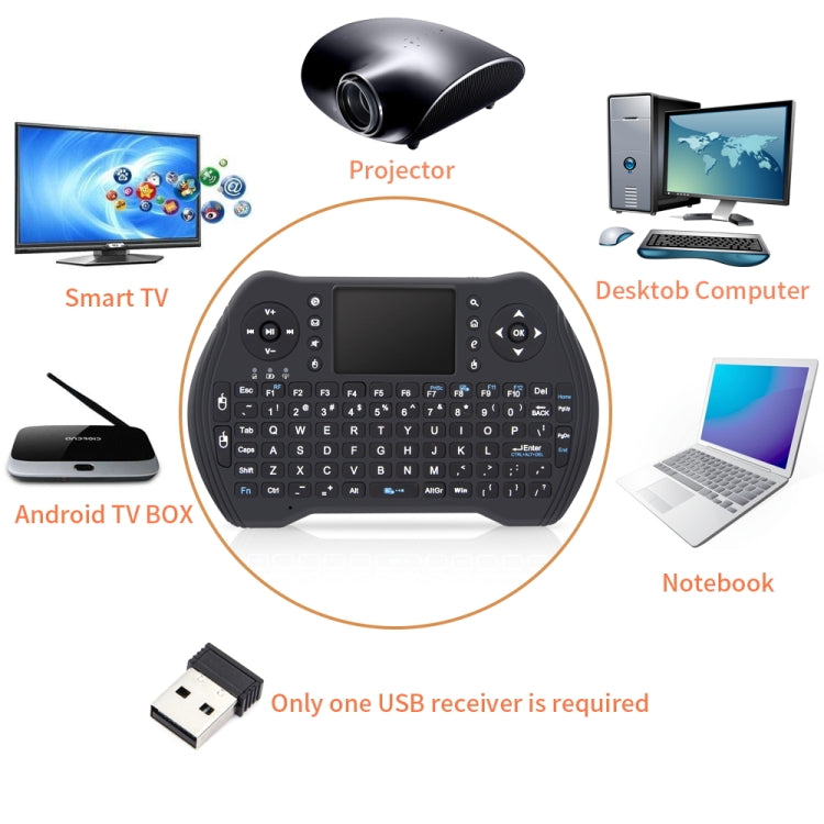 MT10 Fly Air Mouse คีย์บอร์ดไร้สายขนาดเล็ก 2.4GHz คีย์บอร์ดมัลติฟังก์ชั่น Fly Air Mouse