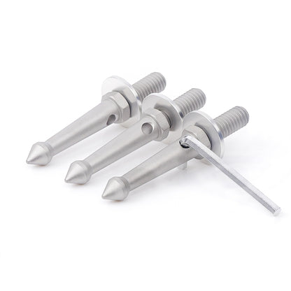 3PCS Professional ขาตั้งกล้องสแตนเลสสตีลเท้า Spikes