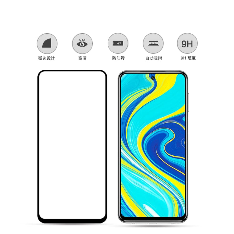 สำหรับ Xiaomi Redmi Note 9s mocolo 0.33mm 9H 2.5D เต็มกาวฟิล์มกระจกนิรภัย, For Xiaomi Redmi Note 9s