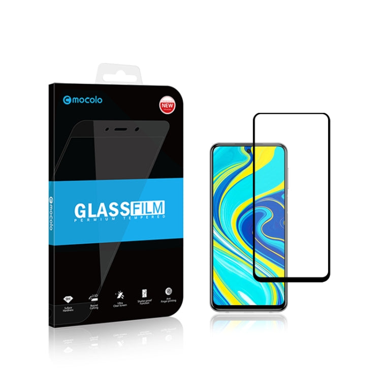 สำหรับ Xiaomi Redmi Note 9s mocolo 0.33mm 9H 2.5D เต็มกาวฟิล์มกระจกนิรภัย, For Xiaomi Redmi Note 9s