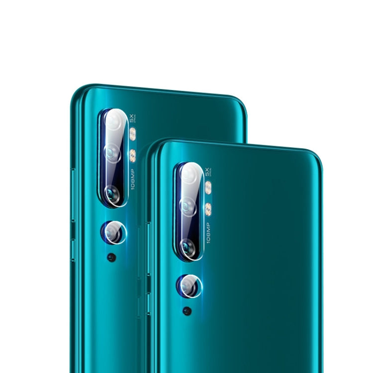 สำหรับ Mi CC9 Pro/Mi Note 10 2pcs mocolo 0.15mm 9H 2.5D รอบขอบเลนส์กล้องด้านหลังฟิล์มกระจกนิรภัย, For Xiaomi Mi CC9 Pro