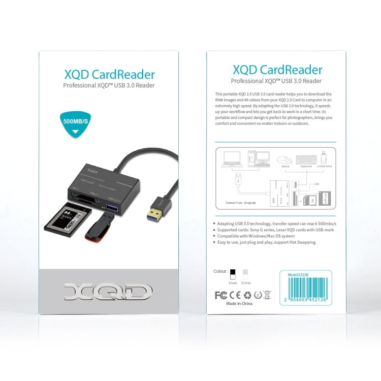 Onten 5212B USB3.0 เป็น XQD + เครื่องอ่านการ์ด SD ความเร็วสูง, 5212B