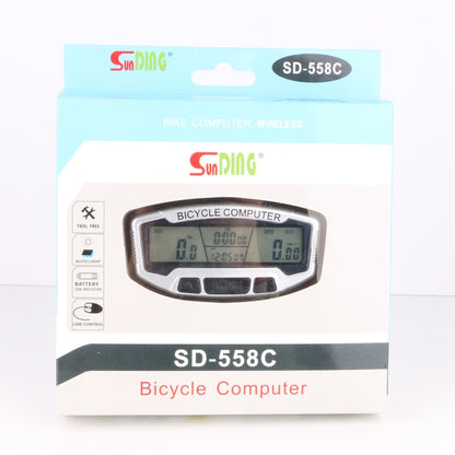 SUNDING SD-558C จักรยานคอมพิวเตอร์ไร้สายดิจิตอล LCD Backlight แผนที่ Speedometer นาฬิกาจับเวลา Speedometer, SD-558C