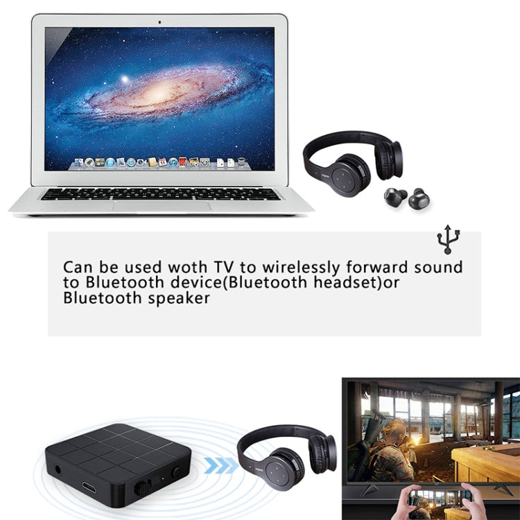 B32 2 in 1 Bluetooth 5.0 ทีวีคอมพิวเตอร์ไร้สายอะแดปเตอร์บลูทูธตัวรับสัญญาณบลูทูธ, B32