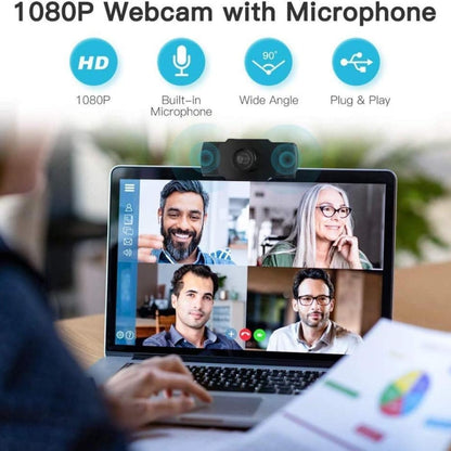 HD 1080P ล้านพิกเซลเว็บแคม USB เซ็นเซอร์ CMOS พร้อมไมโครโฟนสำหรับแล็ปท็อปพีซีคอมพิวเตอร์