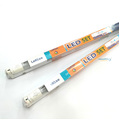 เซ็ทรางแอลอี Set LED T8 8W , 16W ไฟเข้าทางเดียว แสงสีขาว Daylight ยี่ห้อ LeKsie (เลคิเซ่) (16 วัตต์)
