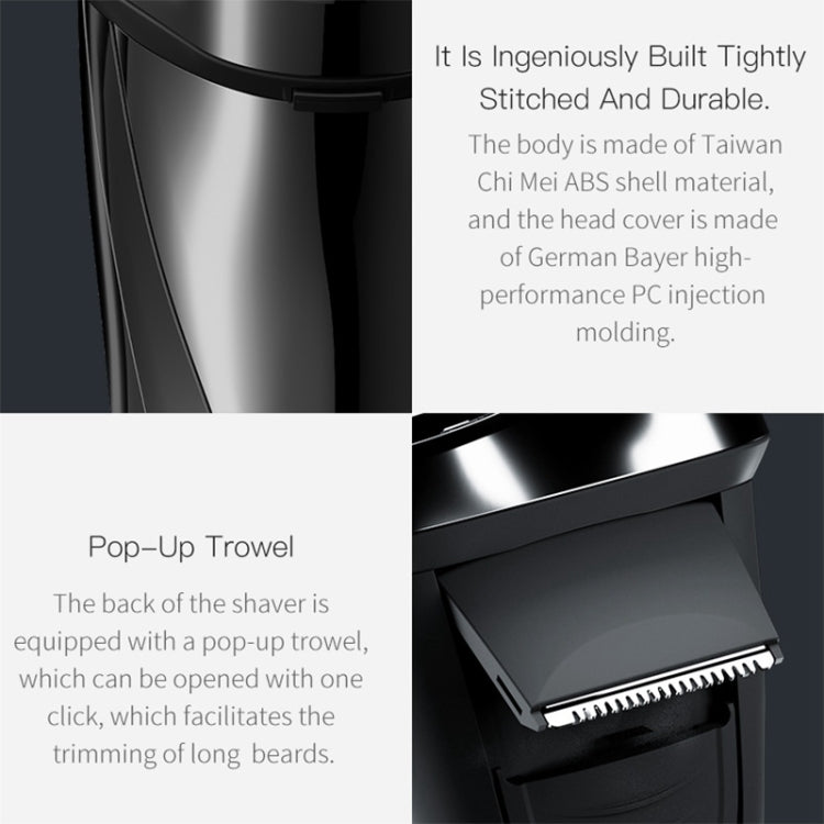 Original Xiaomi Youpin Yingqu Blackstone3 ผู้ชายแบบพกพา Face Care สามหัวตัดมีดโกนหนวดไฟฟ้า
