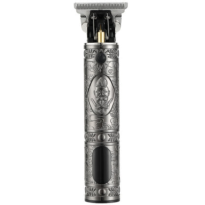 VGR V-228 5W USB Clipper ผมแกะสลักย้อนยุคพร้อมจอแสดงผลดิจิตอล LED, V-228 (Bronze), V-228 (Silver)