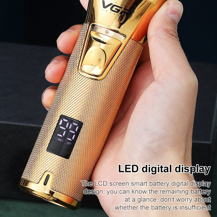 VGR V-280 10W USB Metal Electric Hair Clipper พร้อมจอแสดงผลดิจิตอล LED, V-280 (Gold)