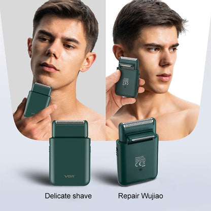 VGR V-390 5W USB เครื่องโกนหนวดไฟฟ้าแบบลูกสูบแบบพกพา, V-390 (Black), V-390 (Green)
