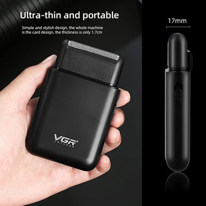 VGR V-390 5W USB เครื่องโกนหนวดไฟฟ้าแบบลูกสูบแบบพกพา, V-390 (Black), V-390 (Green)