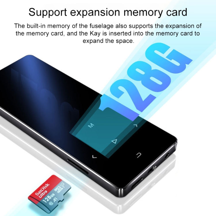 1.8 นิ้วหน้าจอสัมผัสโลหะ Bluetooth MP3 MP4 เครื่องเล่นเพลงเสียงไฮไฟ, X2