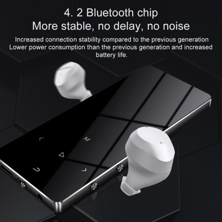 1.8 นิ้วหน้าจอสัมผัสโลหะ Bluetooth MP3 MP4 เครื่องเล่นเพลงเสียงไฮไฟ, X2