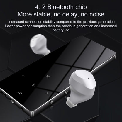 1.8 นิ้วหน้าจอสัมผัสโลหะ Bluetooth MP3 MP4 เครื่องเล่นเพลงเสียงไฮไฟ, X2