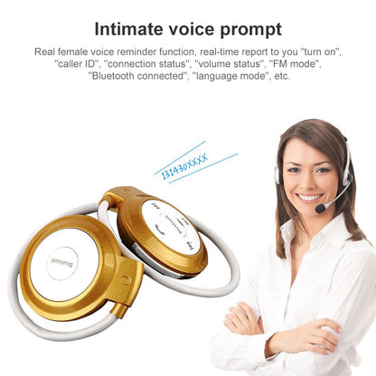 NVAHVA เครื่องเล่น MP3 หูฟังบลูทูธ,ชุดหูฟังไร้สายกีฬา MP3 เครื่องเล่นวิทยุ FM,หูฟังสเตอริโอ TF Card MP3 สูงสุด 32GB, mini-503 Black, mini-503 Red, mini-503 Blue, mini-503 Gold