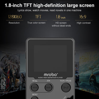 เครื่องเล่น MP3 ไฮไฟขนาด 1.8 นิ้วโลหะคุณภาพเสียงสูงเครื่องเล่นเพลง Lossless ระดับเริ่มต้นรองรับการ์ด TF / FM / E-Book