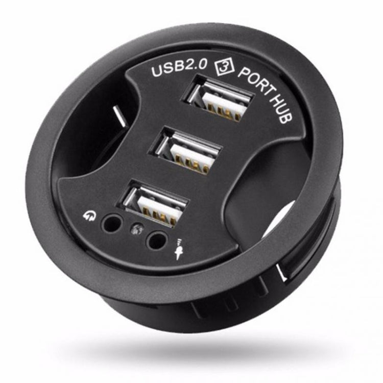 3 พอร์ต USB 2.0 Hub พร้อมแจ็คเสียงและไมโครโฟนขนาด 3.5 มม