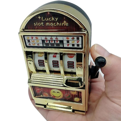 มินิสล็อตแมชชีนของเล่น Rotatable Stress Reliever เด็กแจ็คพอตตลกตลกเล่นของเล่น, สีสุ่ม, Mini Slot Machine Toy