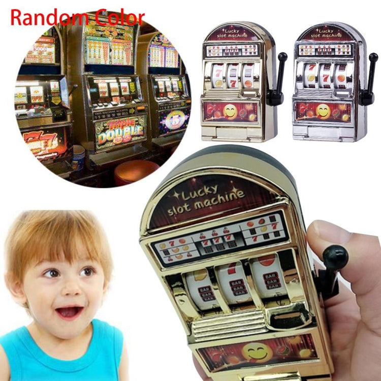 มินิสล็อตแมชชีนของเล่น Rotatable Stress Reliever เด็กแจ็คพอตตลกตลกเล่นของเล่น, สีสุ่ม, Mini Slot Machine Toy