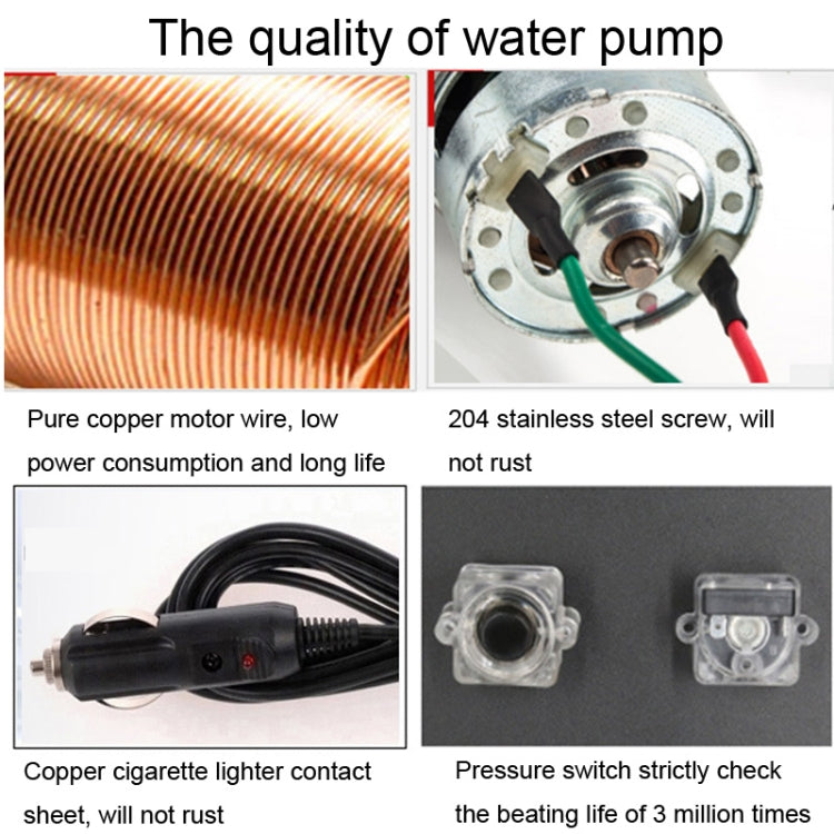 12V รถเครื่องซักผ้าปืนปั๊มแรงดันสูง Car Care เครื่องซักผ้าแบบพกพาไฟฟ้าทำความสะอาดอุปกรณ์อัตโนมัติ, High Pressure Cleaner