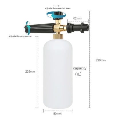 เครื่องฉีดน้ำแรงดันสูงโฟมล้างรถสบู่ Foamer เครื่องกำเนิดไฟฟ้าน้ำ Sprayer Gun Snow Foam Lance เครื่องซักผ้ารถยนต์สำหรับ Karcher K2-K7, Soap Foamer  Bottle