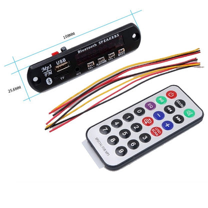 มาใหม่ 1 ชิ้นไร้สายบลูทูธ 12 โวลต์ MP3 WMA ถอดรหัสคณะกรรมการโมดูลเสียง USB TF วิทยุสำหรับรถยนต์อุปกรณ์เสริม, WMA Decoder Board