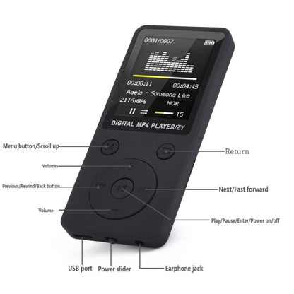 2019 แฟชั่นแบบพกพา MP4 Lossless Sound เครื่องเล่นเพลง FM Recorder เครื่องเล่น Walkman MINI สนับสนุนเพลง,วิทยุ,การบันทึก,3, no memory