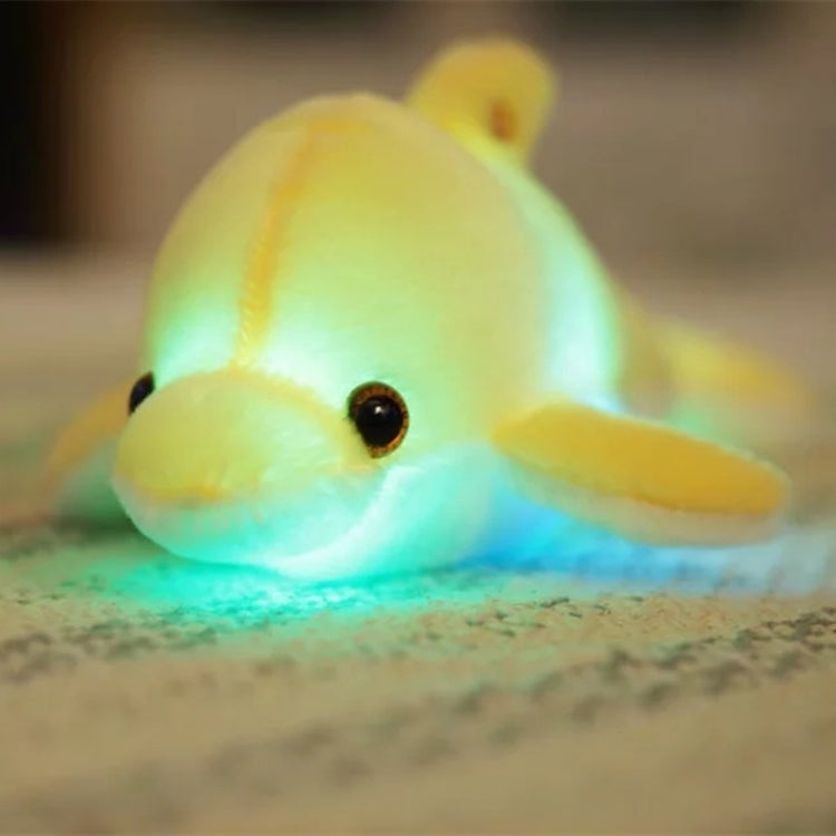 32ซม.น่ารักCreative Dolphinตุ๊กตาPlushของเล่นเรืองแสงไฟLEDเบาะหมอน