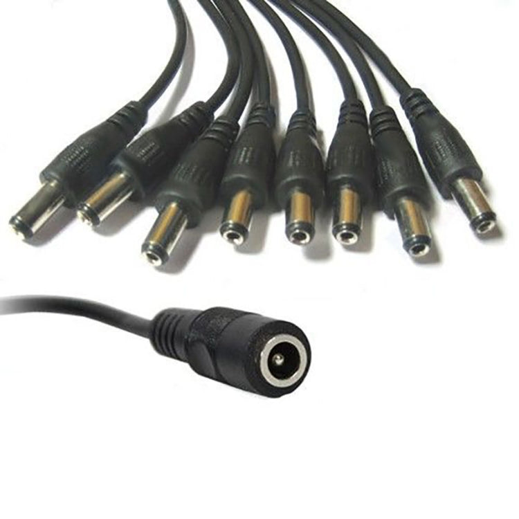 สายไฟ DC 1 ถึง 8 Power Splitter Adapter Cable สำหรับกล้องวงจรปิดรักษาความปลอดภัย