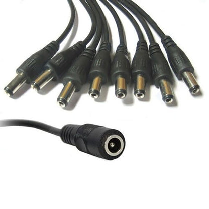 สายไฟ DC 1 ถึง 8 Power Splitter Adapter Cable สำหรับกล้องวงจรปิดรักษาความปลอดภัย