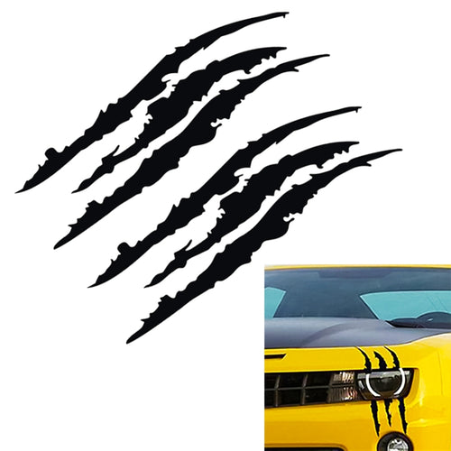 สติ๊กเกอร์สะท้อนแสงติดรถยนต์ Monster Scratch Stripe กรงเล็บรถยนต์ตกแต่งไฟหน้าอัตโนมัติสติ๊กเกอร์ไวนิลติดรถยนต์ขนาด: 40X12 ซม.