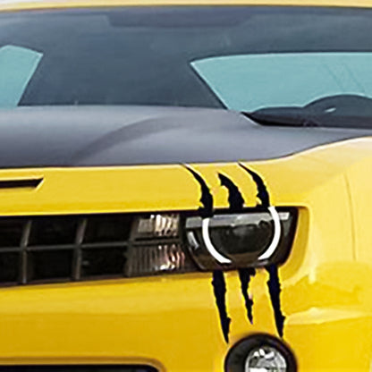 สติ๊กเกอร์สะท้อนแสงติดรถยนต์ Monster Scratch Stripe กรงเล็บรถยนต์ตกแต่งไฟหน้าอัตโนมัติสติ๊กเกอร์ไวนิลติดรถยนต์ขนาด: 40X12 ซม.