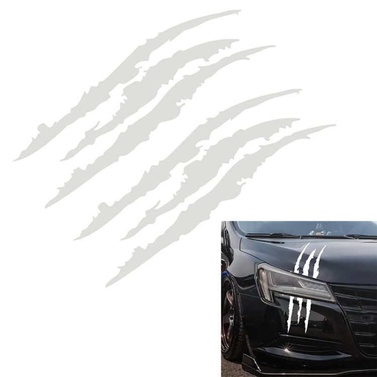 สติ๊กเกอร์สะท้อนแสงติดรถยนต์ Monster Scratch Stripe กรงเล็บรถยนต์ตกแต่งไฟหน้าอัตโนมัติสติ๊กเกอร์ไวนิลติดรถยนต์ขนาด: 40X12 ซม.