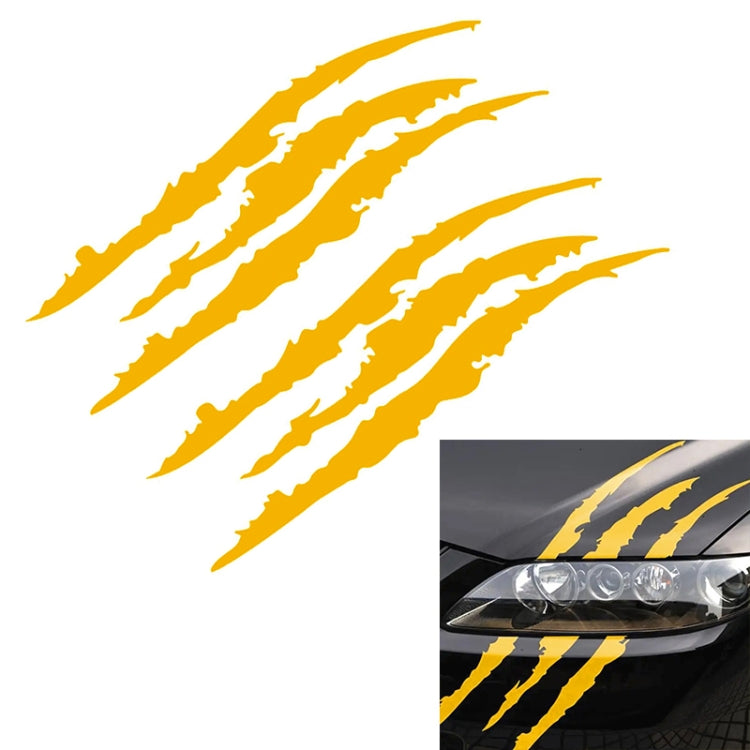 สติ๊กเกอร์สะท้อนแสงติดรถยนต์ Monster Scratch Stripe กรงเล็บรถยนต์ตกแต่งไฟหน้าอัตโนมัติสติ๊กเกอร์ไวนิลติดรถยนต์ขนาด: 40X12 ซม.